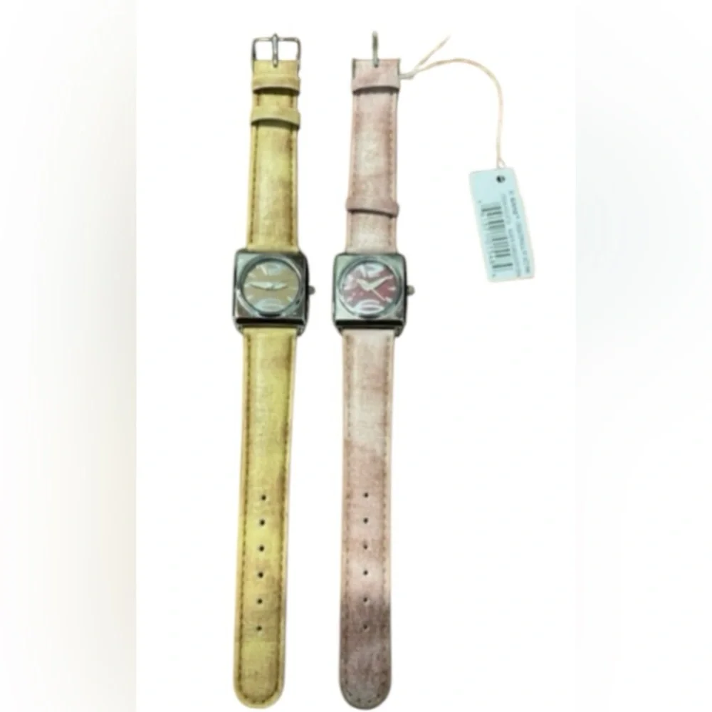 NWT Ganz women’s tan and pink wristwatches (set of two)